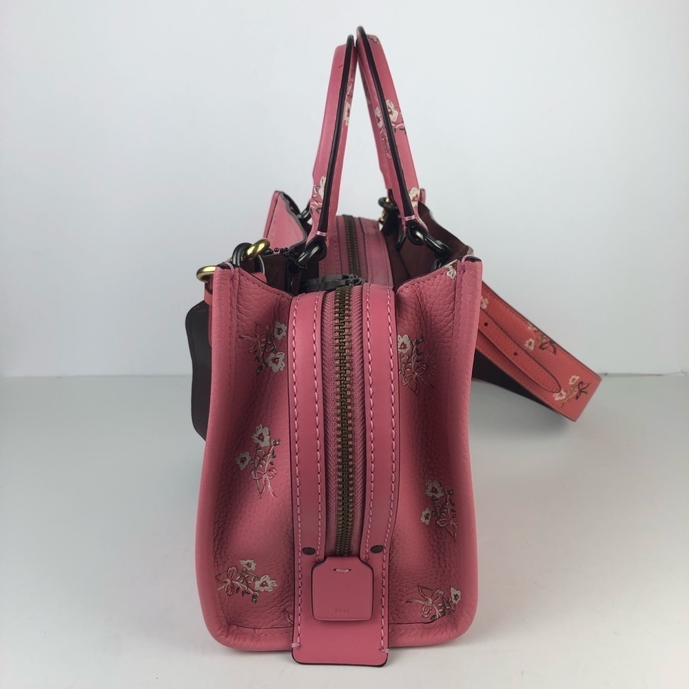 Coach Pink Floral Satchel - Picture 6 of 16